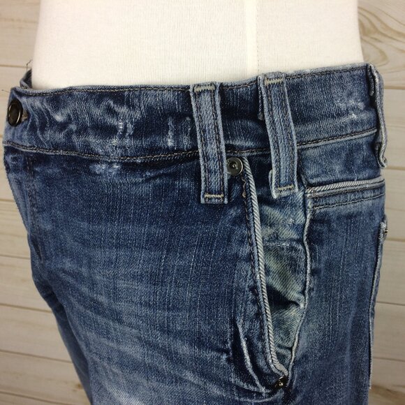 Joe's Destroyed Rolled Jean Bermuda shorts Klum wash Size W28 - Picture 6 of 14